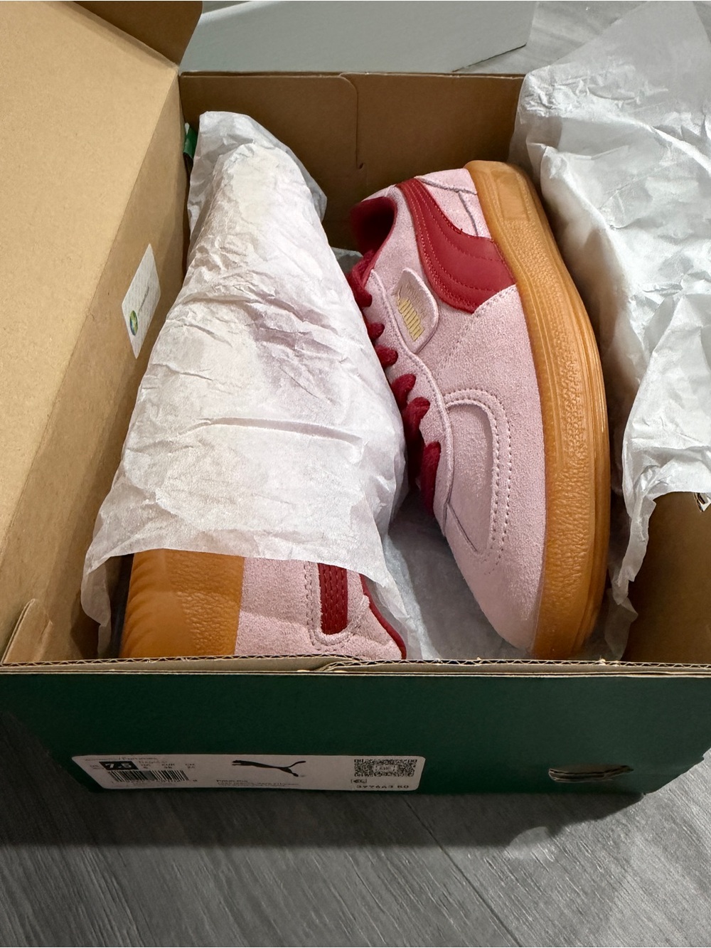 PUMA Palermo Women’s Rose Mauve Dark Crimson Pink Suede Sneakers - Picture 6 of 8